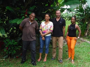 Thomas CELY, Christina JACOBY-KOALY, Thomas MERLE, Lucie AURELA (de gauche à droite) - Fédération Régionale de Défense Contre les Organismes Nuisibles de GUADELOUPE